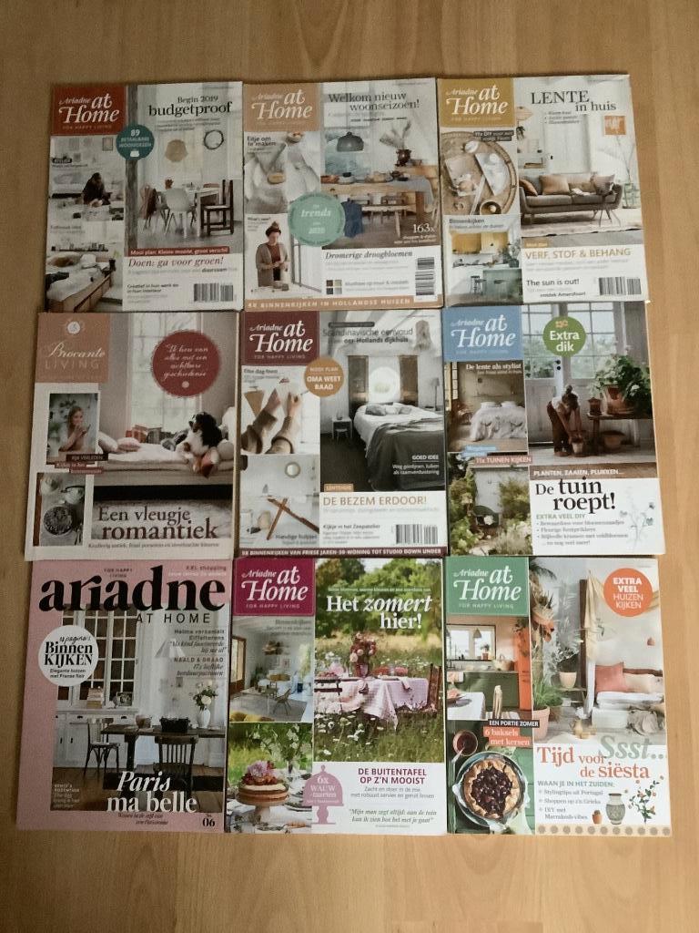 9 tijdschriften voor woondecoratie Ariadne at home, Ophalen of Verzenden, Zo goed als nieuw