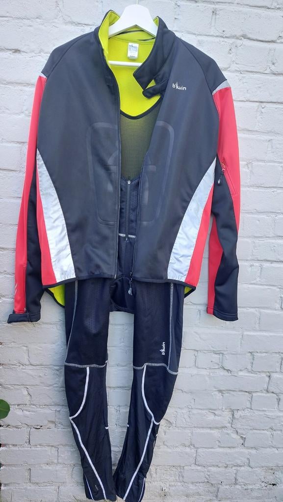 Winter koerskledij jas en fietsbroek, Sport en Fitness, Ophalen, Zo goed als nieuw, Kleding