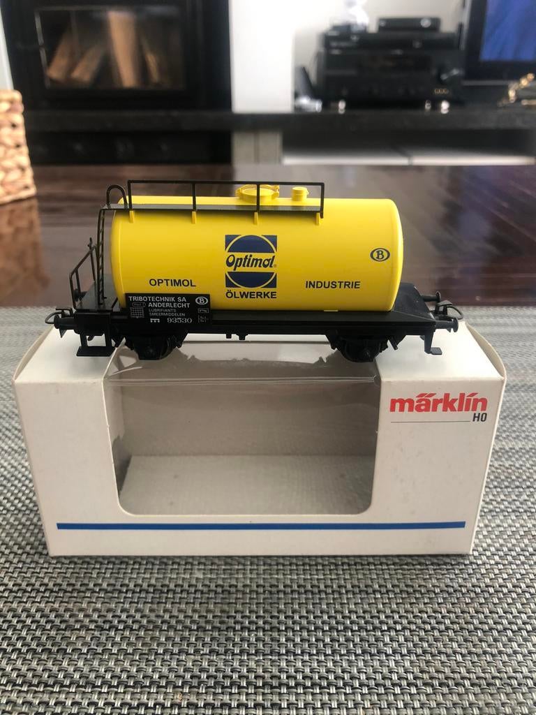 wagon citerne optimol SNCB Marklin ho, Enlèvement, Comme neuf, Wagon, Märklin