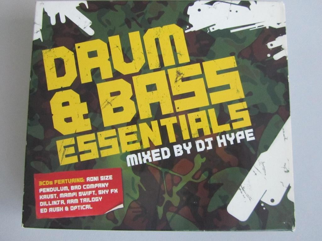 3CDBOX DRUM & BASS ESSENTIALS (50 tracks mixed by Dj Hype), Cd's en Dvd's, Cd's | Dance en House, Ophalen of Verzenden, Gebruikt