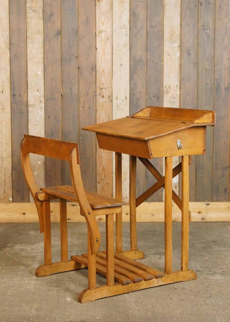 Vintage(1955/1960) eenpersoon schoolbankje, Enlèvement
