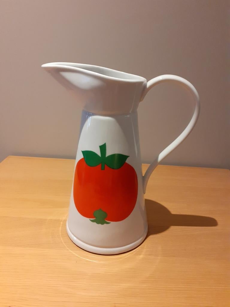 Kan met rode appel Herrandiz porselein, Antiek en Kunst, Ophalen of Verzenden