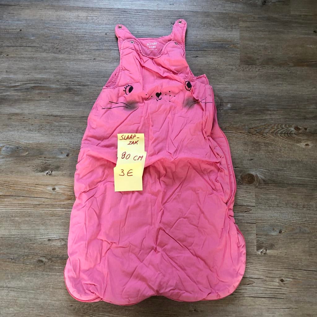 Slaapzak 80 cm Kiabi roze kleur, Ophalen, Gebruikt, Slaapzak