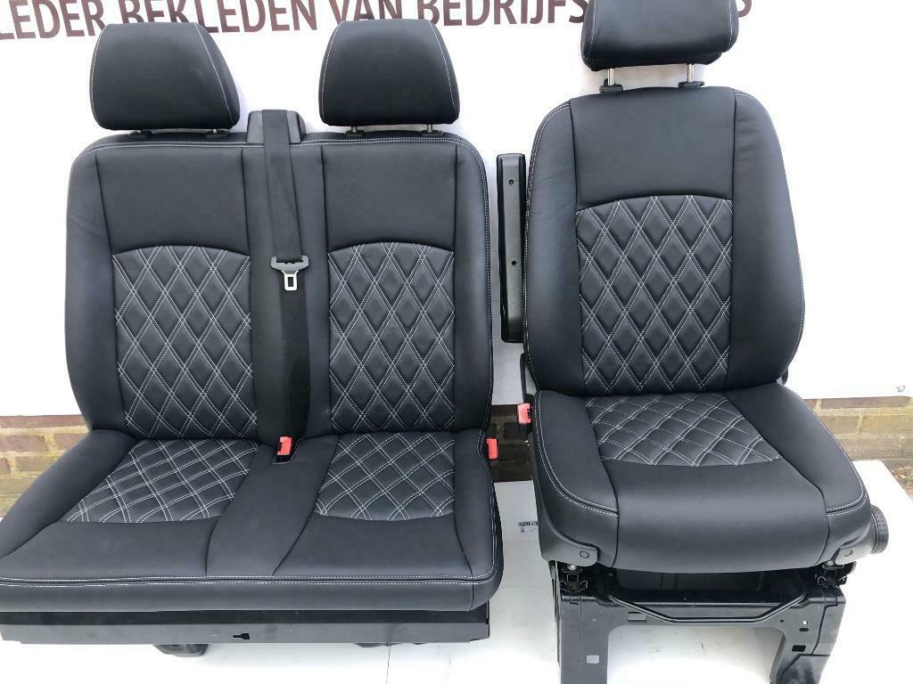 Bestuurder +Bijrijdersbank met zwart leder voor Vito W639, Auto-onderdelen, Ophalen, Nieuw, Mercedes-Benz