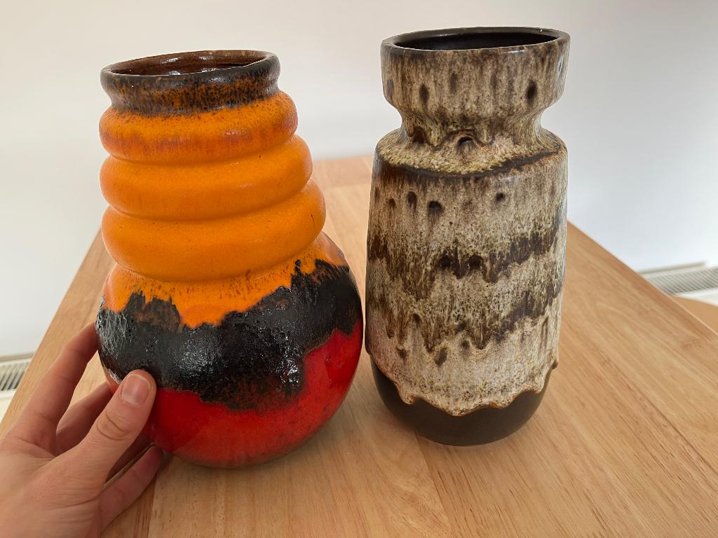 vintage keramieken west germany vazen (2 stuks), Antiek en Kunst, Ophalen of Verzenden
