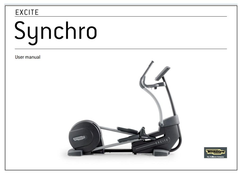 Gebruikershandleiding Technogym Syncro Excite+ 500 en 700 Cr, Ophalen, Nieuw, Benen, Overige typen