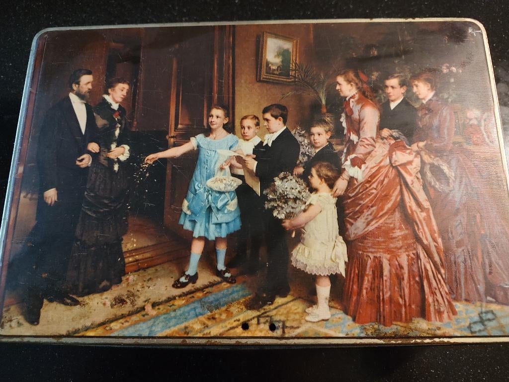 oude blikken doos, Enlèvement, Utilisé