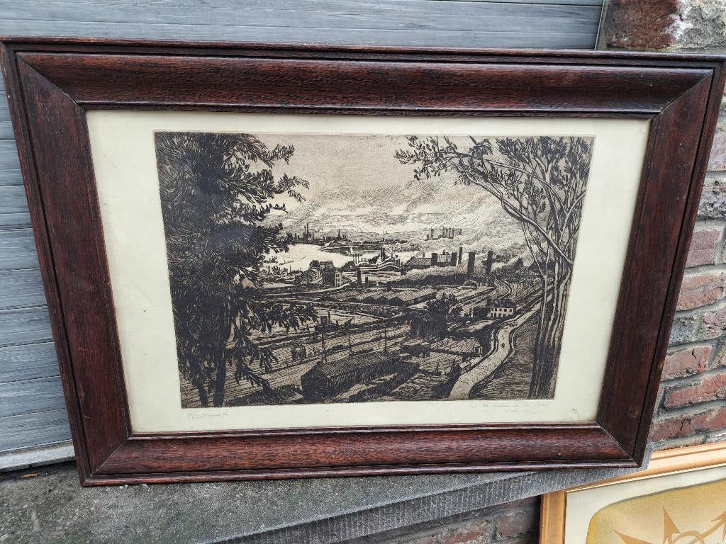 Gravure vallee de la meuse signe francois marechal, Enlèvement ou Envoi