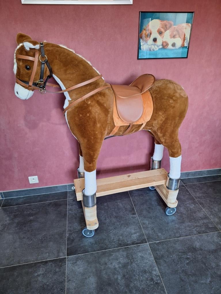 Grand CHEVAL en peluche pour enfant (ETAT NEUF), Enlèvement, Comme neuf, Cheval