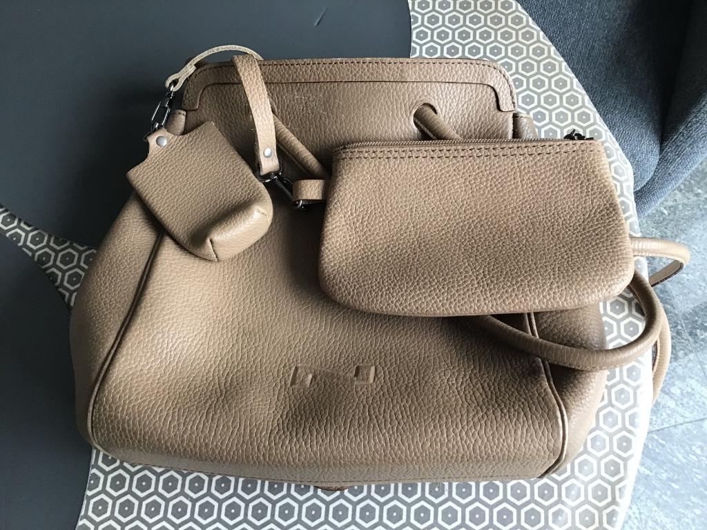 Nathan bruine handtas, Ophalen of Verzenden, Gebruikt, Bruin, Handtas