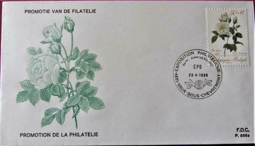 FDC FLORALIËN/NATUUR- ROZEN, Enlèvement ou Envoi, Affranchi, Animal et Nature