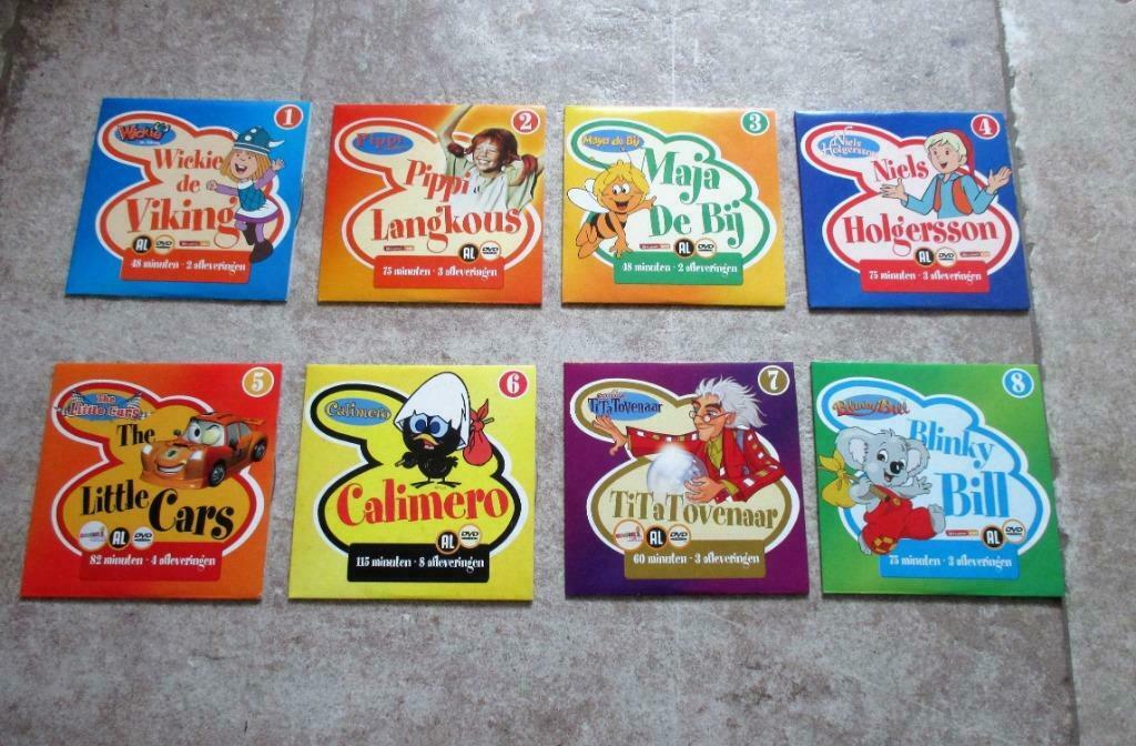 Kinder DVD's - Wickie - Pippi - Maja - Niels - Calimero ...., Alle leeftijden, Ophalen of Verzenden, Zo goed als nieuw, Overige genres