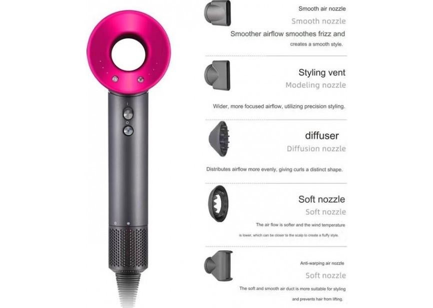 Haardrogers Aiwa '' Look - a - like '' Dyson met 5 opzet, Elektronische apparatuur, Ophalen of Verzenden, Nieuw, Haarverzorging