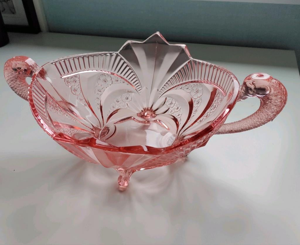 Vintage glazen schaal, Antiek en Kunst, Ophalen