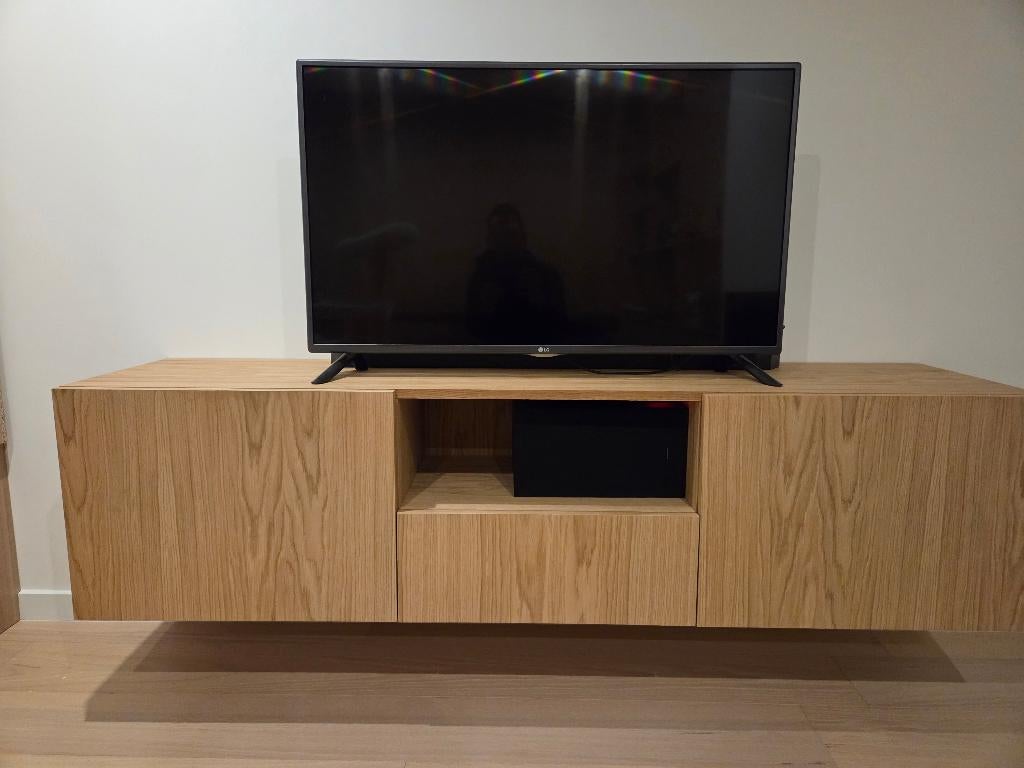 TV meubel kast eik fineer, Huis en Inrichting, Ophalen, Gebruikt, 150 tot 200 cm, Minder dan 100 cm