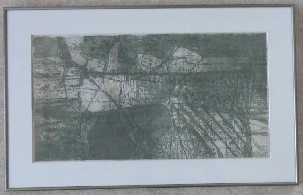 ONBEKEND / ABSTRACTIE / KLEURETS / 50x80cm / KADER, Gesigneerd, Ophalen