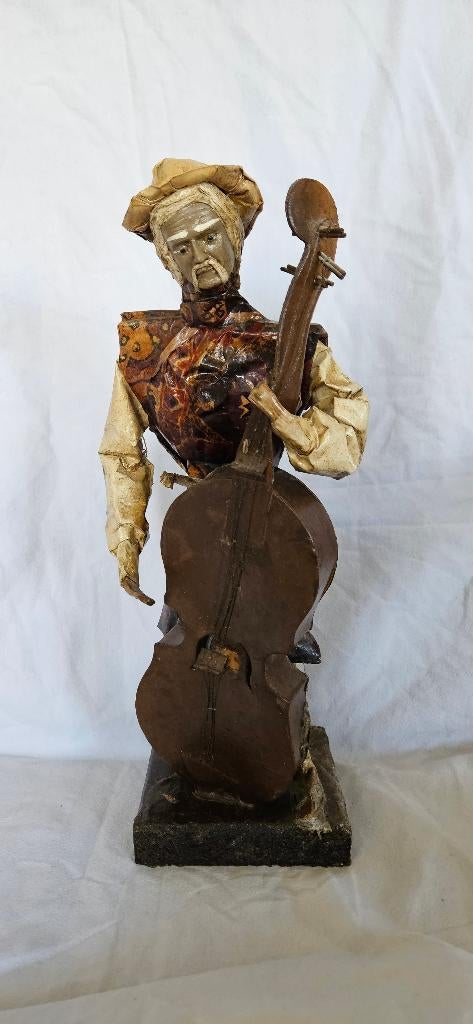 Mexicaanse muzikant - beeldje in Papier-maché, Ophalen of Verzenden, Zo goed als nieuw