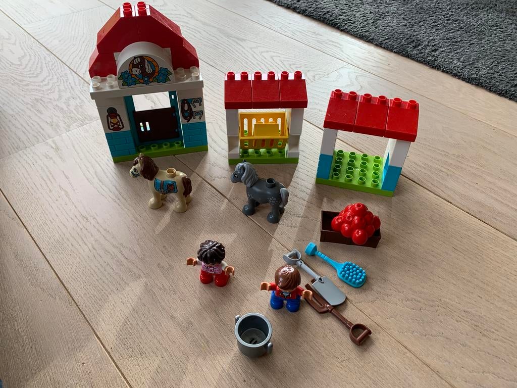 Duplo set pony boerderij, Ophalen, Zo goed als nieuw, Complete set, Duplo