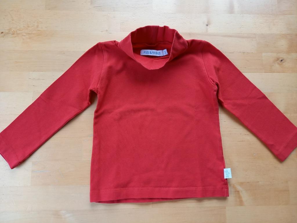 Etat neuf, beau pull rouge Filou&Friends, taille 98, Enlèvement ou Envoi, Chemise ou À manches longues, Filou & Friends, Comme neuf