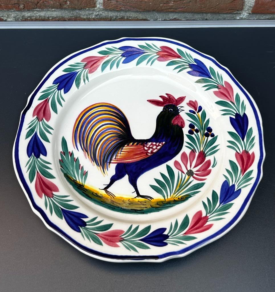 Assiette Quimper, coq des années 1970, Enlèvement ou Envoi
