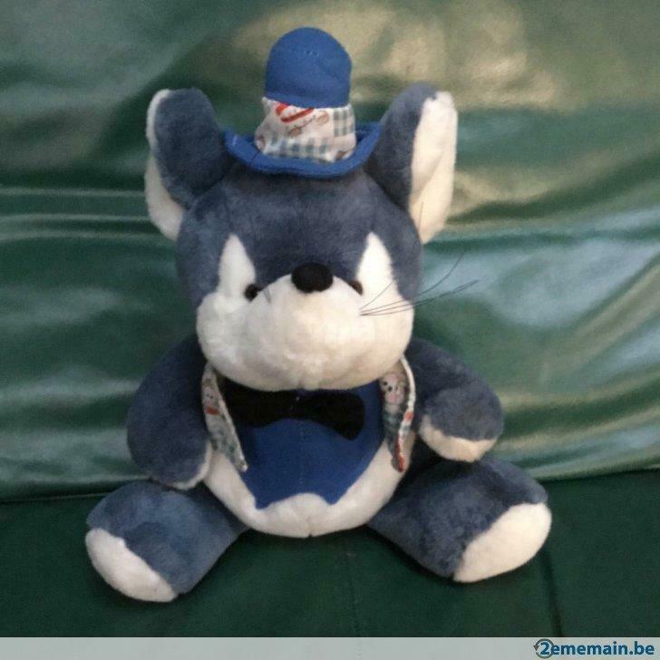Peluche ours bleu et blanc, Enlèvement, Utilisé, Ours