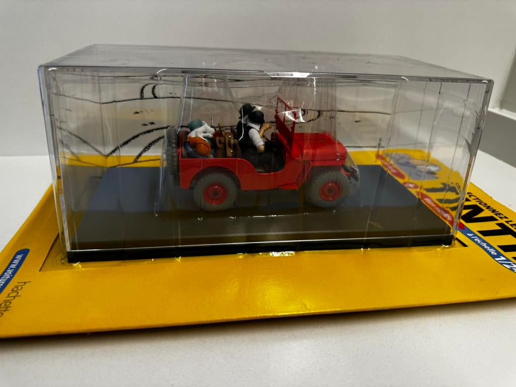 Kuifje auto 1:24 rode jeep uit zwarte goud nr6, Ophalen of Verzenden, Kuifje, Nieuw