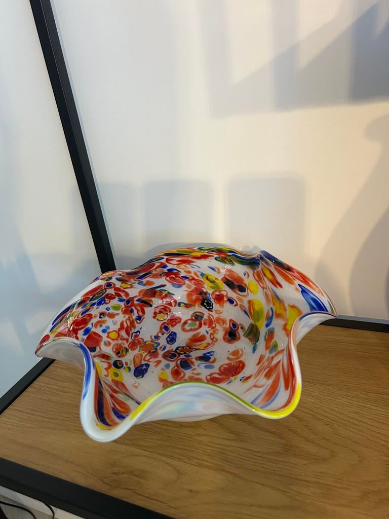 Murano millefiori murine fazoletto schaal, Antiek en Kunst, Ophalen of Verzenden