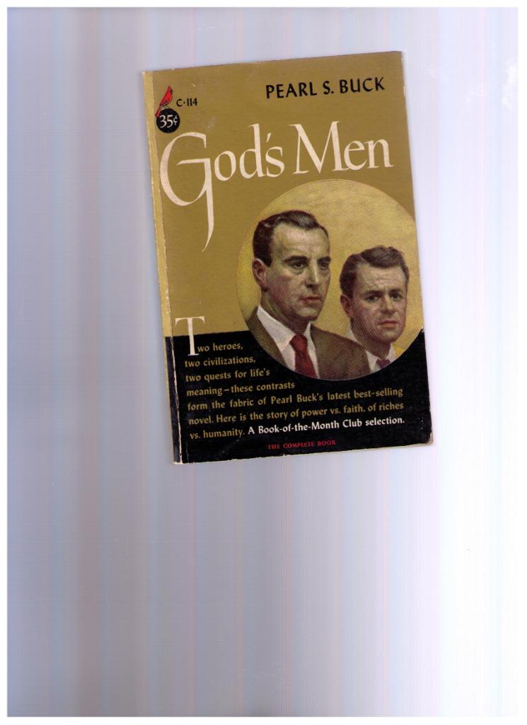 God's men, by  Pearl S. buck - Cardinal edition , 1953, Pearl S. Buck, Enlèvement ou Envoi, Utilisé, Société