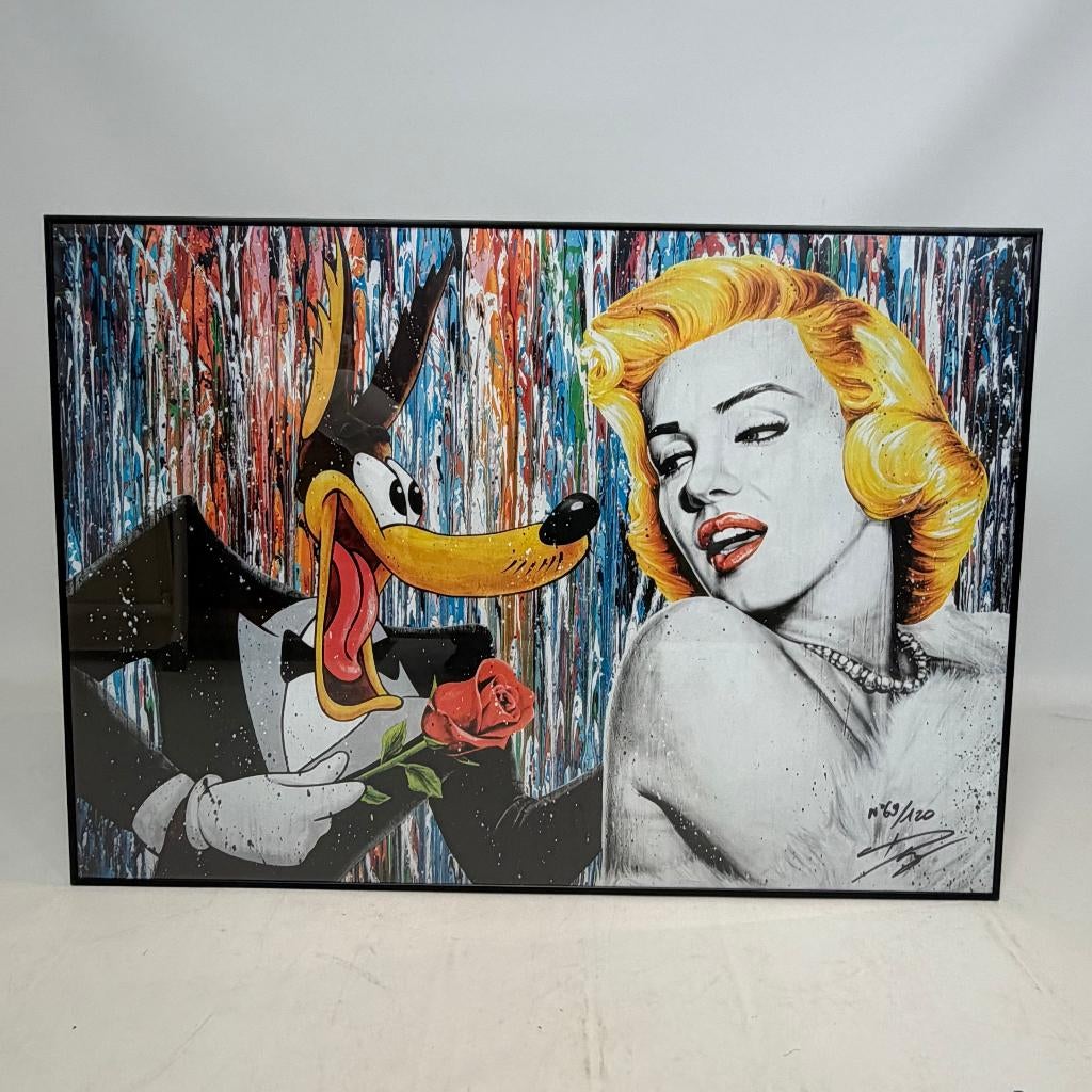 Gravure Pop Art « Marlyn Monroe » par Julien Durix, Antiquités & Art, Enlèvement ou Envoi