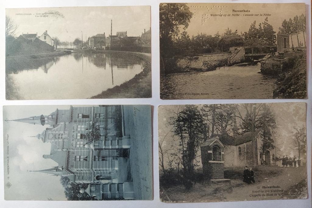 8 oude postkaarten van Herentals, lot 3, Verzamelen, Ophalen of Verzenden, 1920 tot 1940, Gelopen, Antwerpen