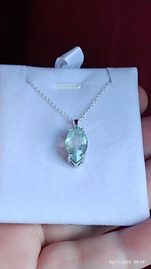Pendentif en argent massif avec topaze bleue naturelle, Bijoux, Sacs & Beauté, Pendentifs, Neuf, Argent, Bleu, Avec pierre précieuse