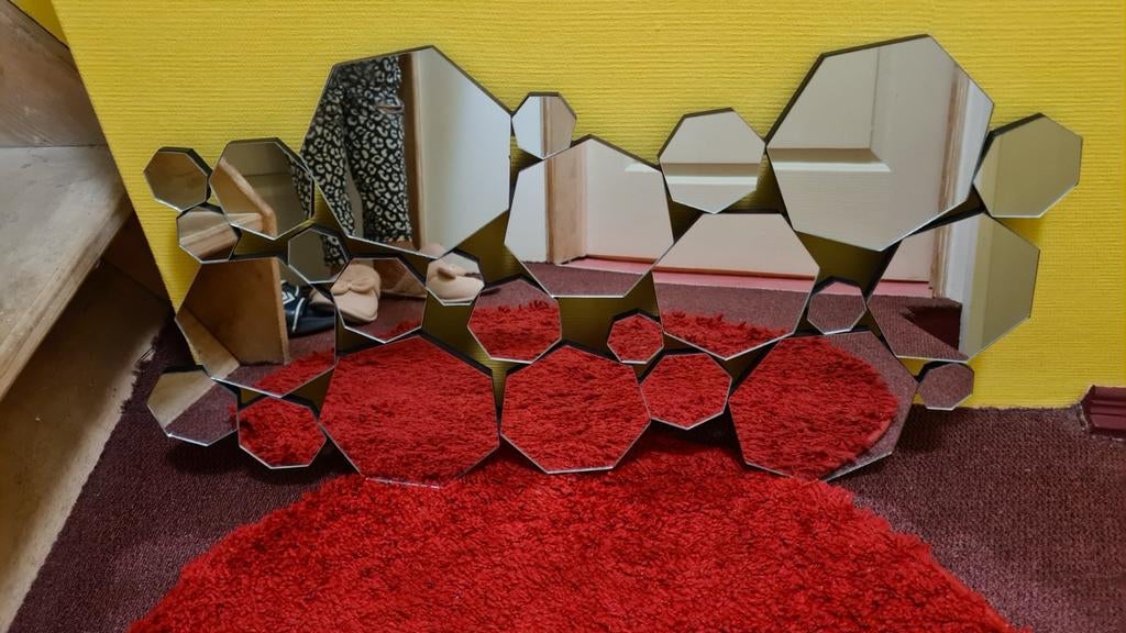 miroir découpe formes octogones, Maison & Meubles, Enlèvement, Comme neuf