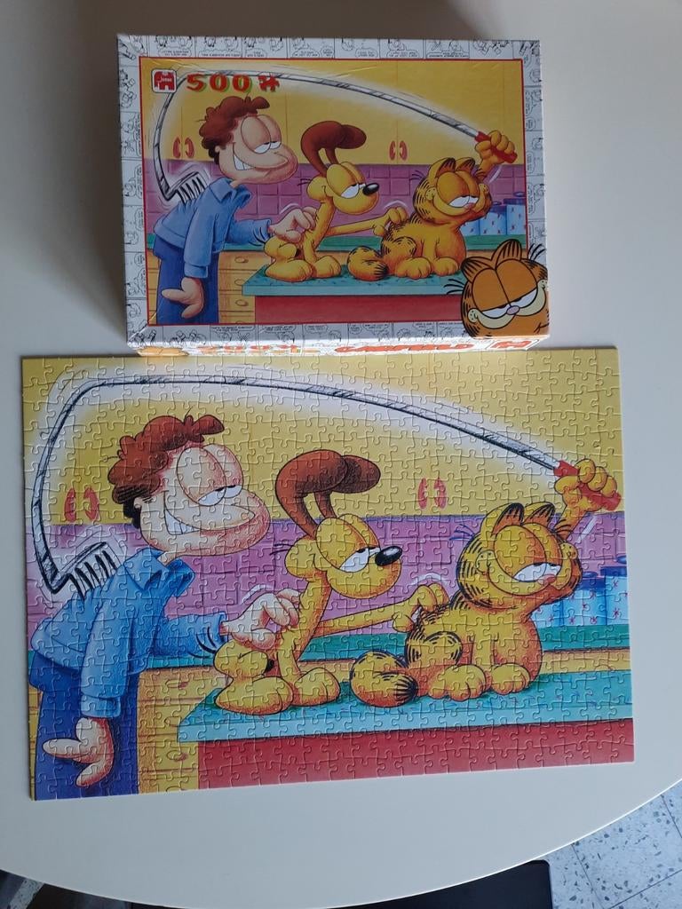 puzzel Garfield 500 stukjes, Hobby en Vrije tijd, Ophalen of Verzenden, 500 t/m 1500 stukjes, Gebruikt, Legpuzzel