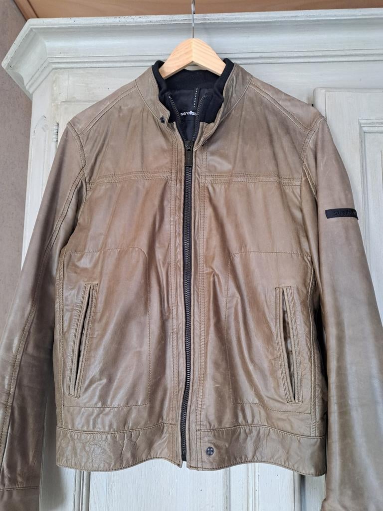 Lederen bloezon strellson, Kleding | Heren, Ophalen, Beige