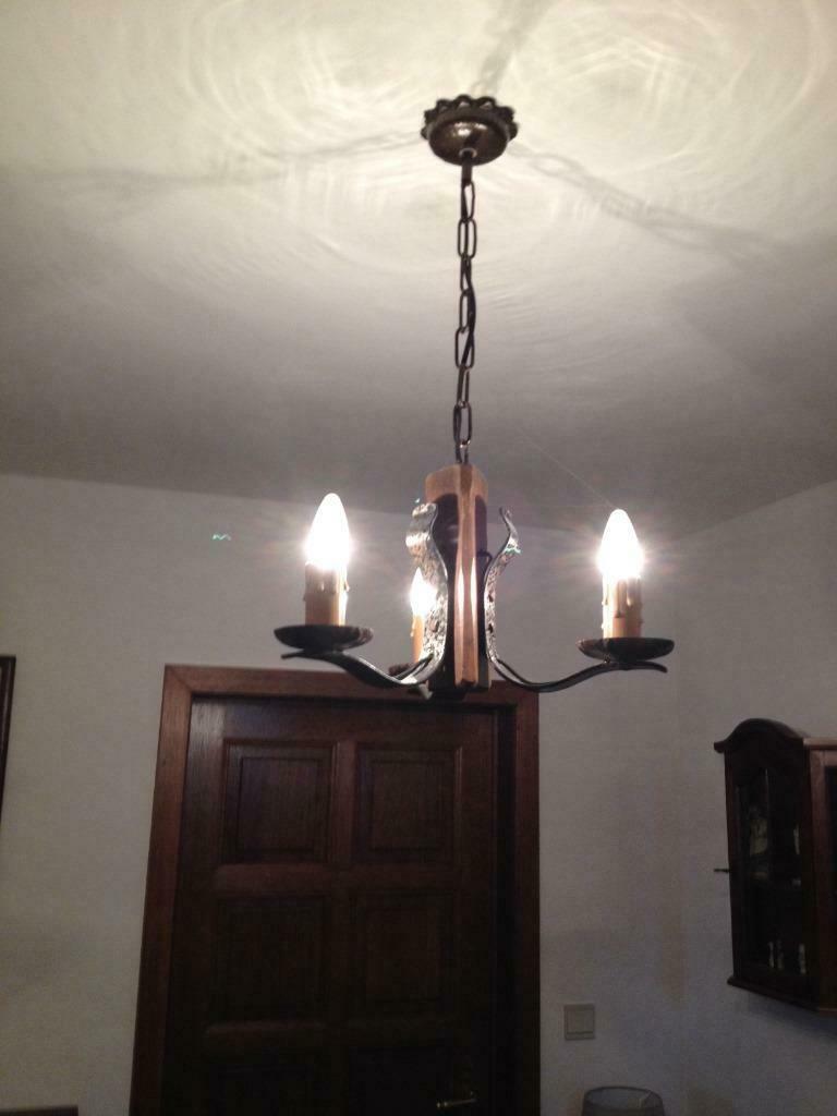 Antieke plafondluchter met 3 lichtpunten, Ophalen