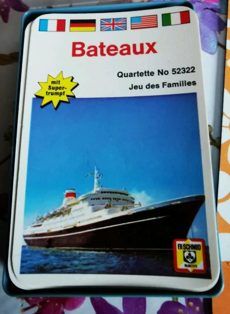 Quartet no 52322 bateaux croisières, fret, expédition, Enlèvement ou Envoi, Comme neuf, Jeu(x) des sept familles