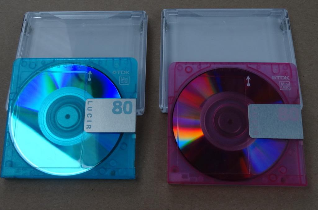 Minidisc TDK - LUCIR 80 (set bleu & lilas/rose) 2nd edit '01, Envoi, Lecteur MiniDisc