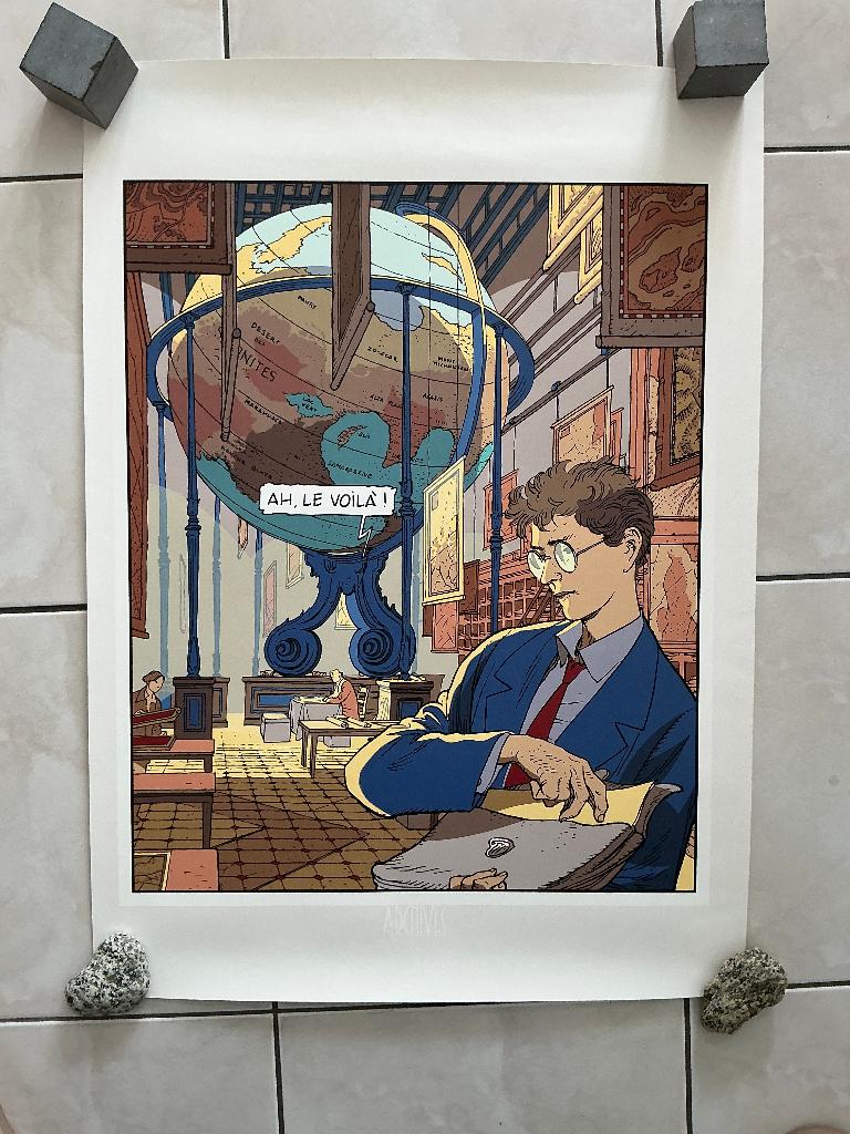 Schuiten F. Zeefdruk De onzichtbare rand, 2002, Verzamelen, Posters, Zo goed als nieuw, Deurposter of groter, Rechthoekig Staand