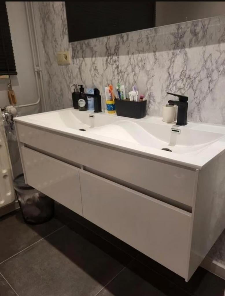 Meuble de salle de bain double vasque/lavabo, Enlèvement, 50 à 75 cm, 100 à 150 cm, Moins de 100 cm