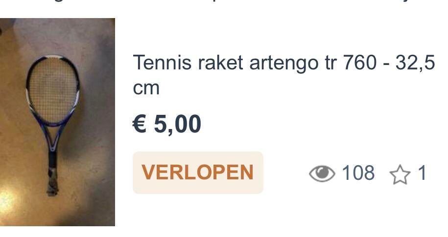 Tennisraket artengo, Enlèvement ou Envoi, Utilisé