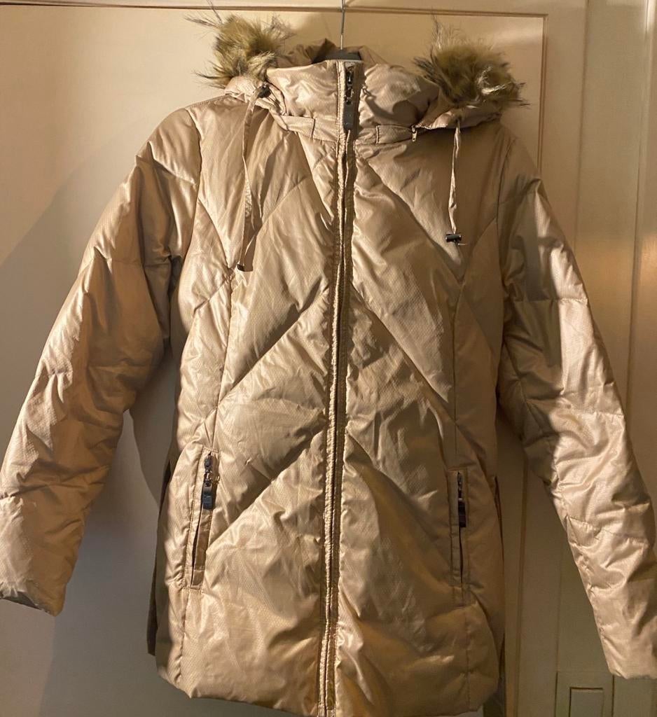 🔥 Mooie beige winterjas l’histoire de Louise - S, Kleding | Dames, Ophalen of Verzenden, Zo goed als nieuw, Beige