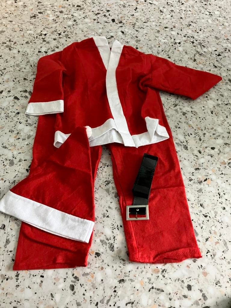 Kerstman pakje 3/5 jaar, Kinderen en Baby's, Carnavalskleding en Verkleedspullen, Ophalen, Zo goed als nieuw, Jongen of Meisje