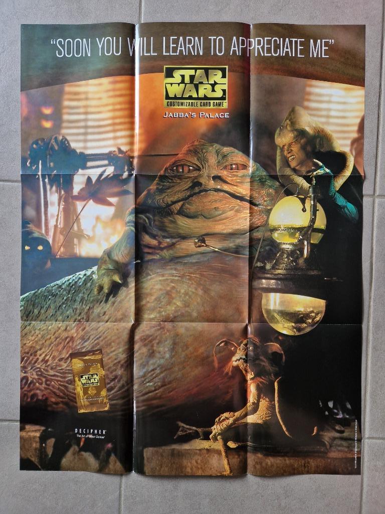 Star Wars CCG Jabba's Palace Poster Decipher ccg card game, Verzamelen, Ophalen of Verzenden, Zo goed als nieuw, Boek of Poster