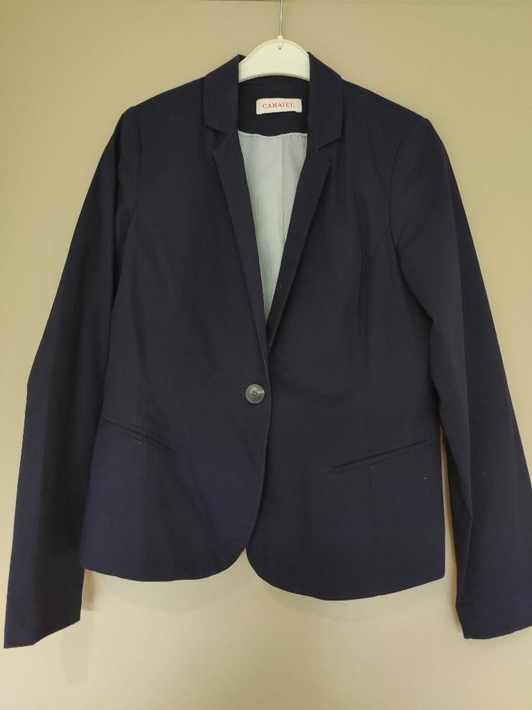 Donkerblauwe blazer - Camalieu - maat 42, Kleding | Dames, Ophalen, Gedragen, Maat 42/44 (L), Blauw