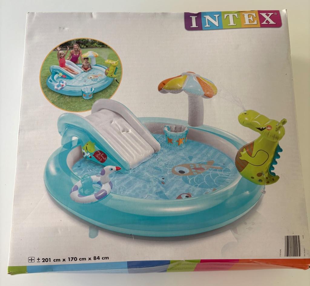 Opblaasbaar zwembad Intex met glijbaan 201 x 170 x 84 cm, Tuin en Terras, Ophalen, Minder dan 80 cm, Opblaaszwembad, Nieuw