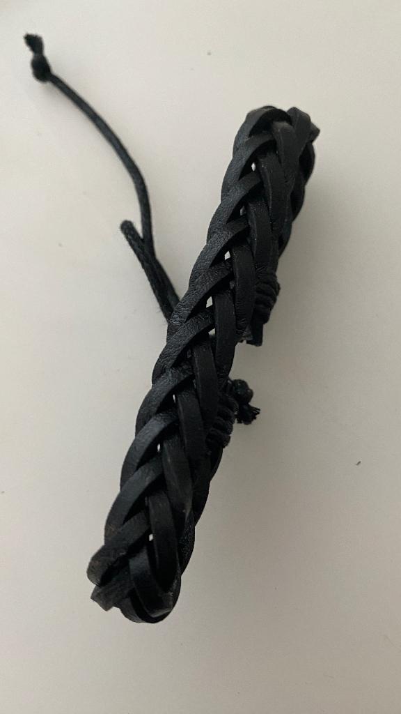 Armband, Ophalen of Verzenden, Nieuw, Zwart, Leer