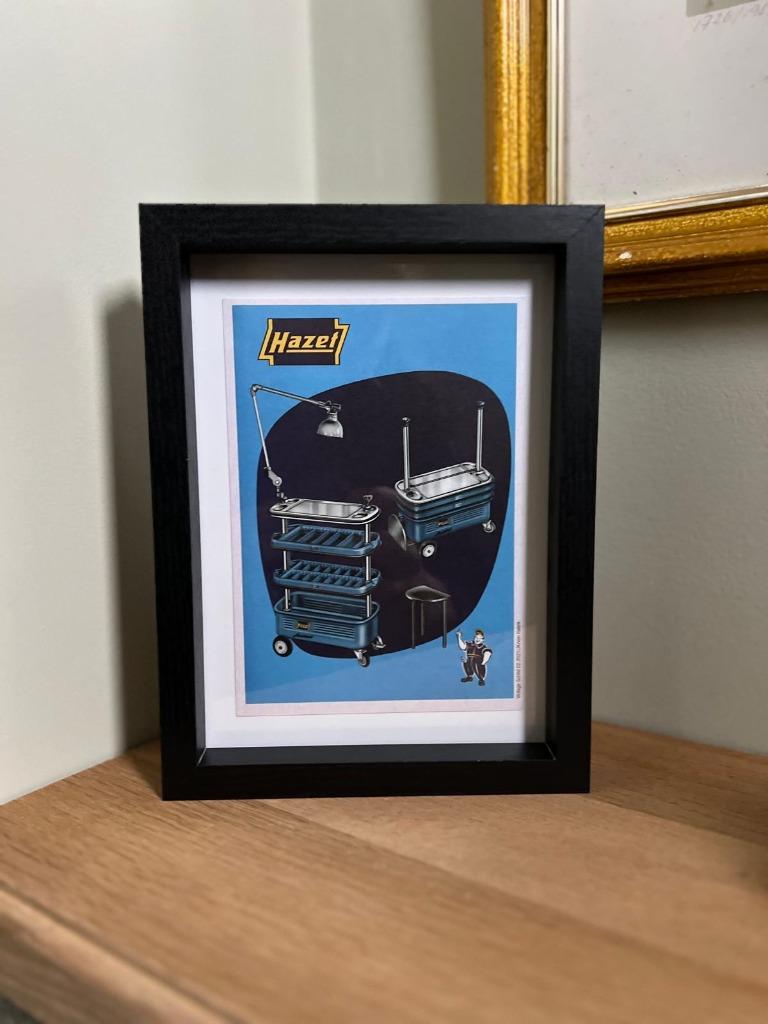 Hazet assistent illustratieframe vintage automemorabilia, Envoi, Comme neuf