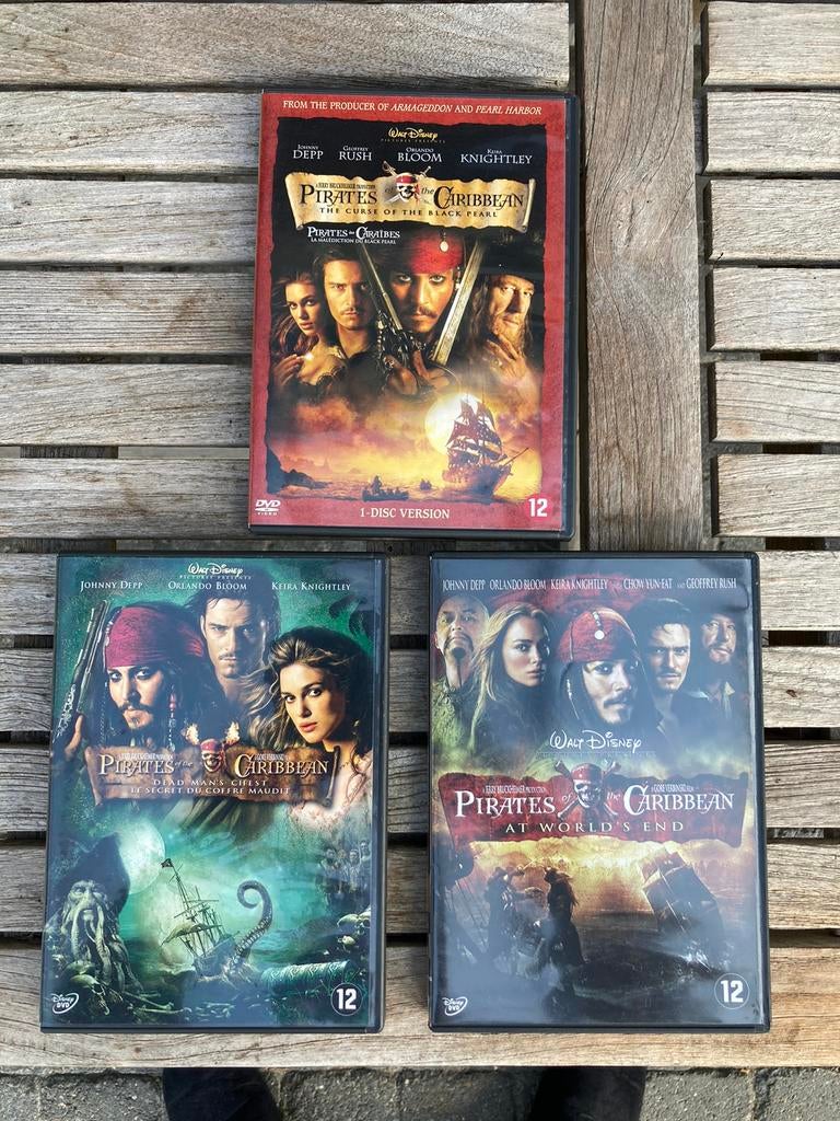 Pirates Of The Caribbean deel 1,2 & 3, À partir de 12 ans, Enlèvement ou Envoi, Comme neuf
