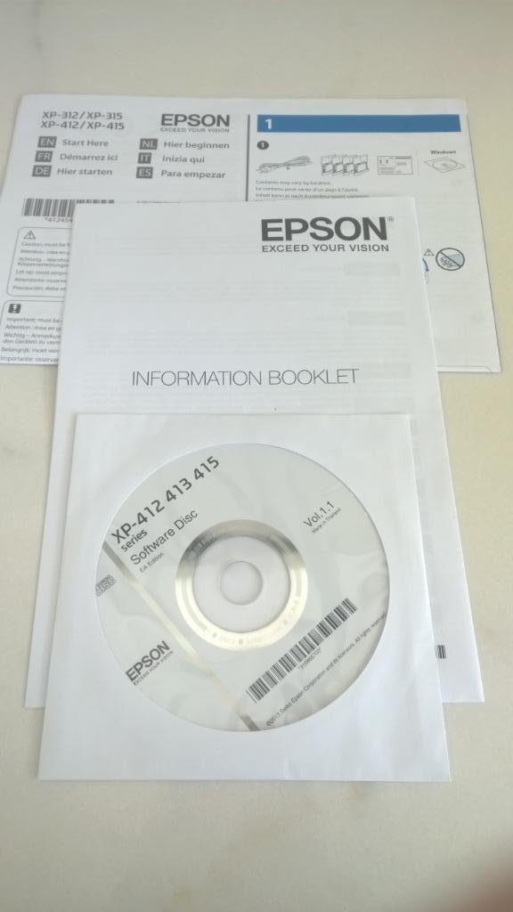 Software disc:  printer Epson :XP 412 _ 413 _ 415, Ophalen of Verzenden, Nieuw