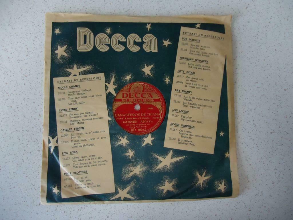 78 Toeren / LP "Carmen Amaya" Canasteros de Triana / Fandang, Enlèvement ou Envoi, Utilisé, 10 pouces